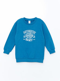 Bisiklet Yaka Uzun Kollu Bask?l? Erkek Bebek Sweatshirt ve E?ofman Alt 2li Tak?m - Waikiki фото 2