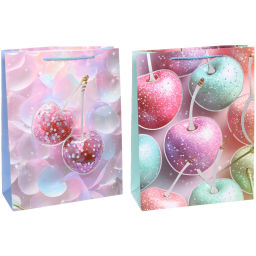 Пакет подарочный "Яблочки" 31*40*12 см