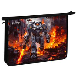 Папка для тетрадей А4, молния сверху Berlingo "Battle for the Future" (BR-PP-A40535) пластик