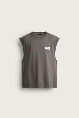 CAMISETA TANK ESTAMPADOS PARCHE / Carb?n - Zara фото 8