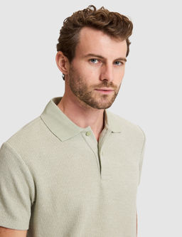 Haki Slim Fit _rme Dokulu Polo Yaka Ti__rt