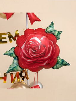 Цена за 2 шт. Воздушный шар фольгированный 32" «Акварельная роза», фигура