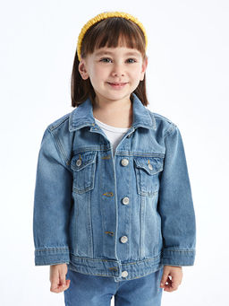 Uzun Kollu K?z Bebek Jean Ceket