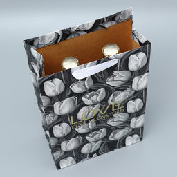 Пакет под две бутылки Tulip, тиснение, 35 х 20 х 9 см - Дарите счастье фото 9