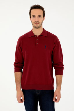 Erkek Bordo Basic Kazak