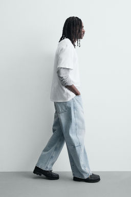JEANS BALLOON FIT CREMALLERA / Azul / Verde - Zara фото 6