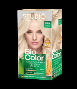 Стойкая Крем-Краска д/в "СТУДИО Biocolor" 10.00 Ультраосветляющ.яркий блондин (50/50/15мл).12 /50274