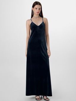 Сарафан женский черный велюровый - Mark formelle фото 6