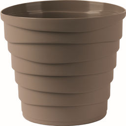 Цена за 2 шт. Кашпо для цветов пластиковое 0,9л d-13,2см "Бархан" Мокачино
