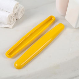 Цена за 12 шт. Футляр для зубной щётки, 21 см, молочный