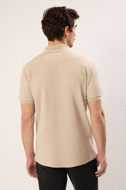 Siyah Regular/Normal Kesim Kal?n Dokulu Etiket Detayl? TMNSS25PO00002