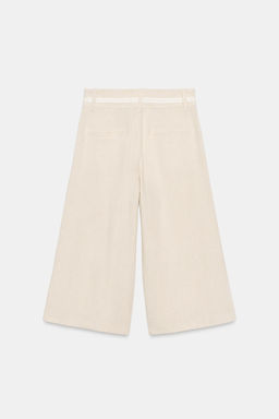BERMUDA LARGA PUNTILLA CON LINO / Crudo - Zara фото 6