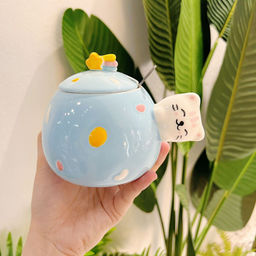 Кружка Cat fireworks, blue (430 ml)