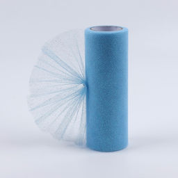 Фатин с глиттером, 15 см, 9±0.5 м, 11±1 г/м², голубой №07