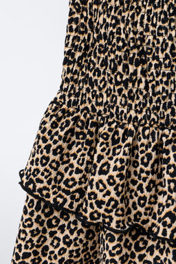 ANIMAL PRINT TEXTURED BERMUDA SKORT - Zara фото 3