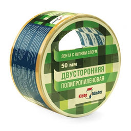 Клейкая лента 2-сторонняя 50ммх25м (полипропилен)