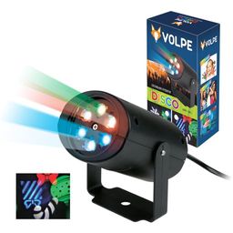 ULI-Q306 4W/RGB BLACK XMAS Светодиодный светильник-проектор. Проекция рождество, RGB. Кабель с вилкой, 220В. TM Volpe.