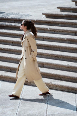 LONG TRENCH COAT WITH BELT - Zara фото 3