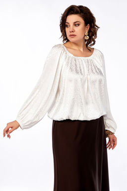 Костюм Olga Style С882 белый/шоколад