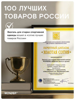 WONDER LAB Экогель для стирки спортивной одежды (белые цветы и груша) 1 л  фото 10