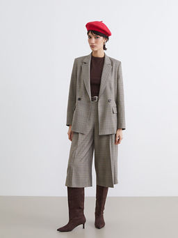 Ekose Kad?n Blazer Ceket