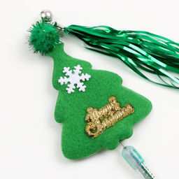 Дразнилка для кошек с бубенчиком Новогодняя ёлка, 30 см - Пижон фото 3