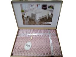 Скатерть EFOR ZALINA PUDRA 160x220 прямоугольная (пудровый)