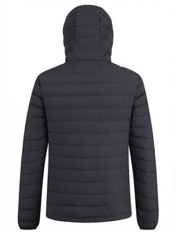 Куртка мужская стёганая с капюшоном с графеновой подкладкой черного цвета 9623_1Ch