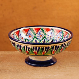 Конфетница узбекская Риштанская Керамика, 12×6 см, МИКС