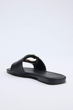 Siyah Gold Toka Detayl? Kad?n Terlik TAKSS26TE00021