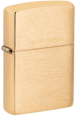 Зажигалка ZIPPO с покрытием матовая латунь | Brushed Brass 204