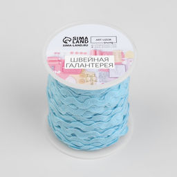 Тесьма отделочная «Вьюнчик», 5 мм, 27±1 м, голубая №187