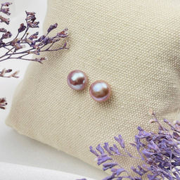 Серьги-пусеты из речного Жемчуга