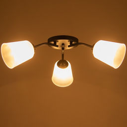 Люстра на потолок BayerLux «Онлайн», 3×15 Вт, Е27, черный/прозрачный