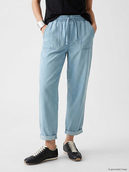 Beli Lastikli Carrot Fit Kad?n Jean Pantolon