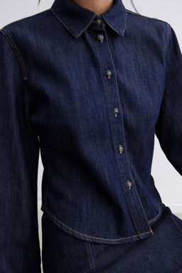 Camisa denim corta - H&m фото 3