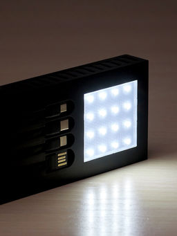 Внешний портативный аккумулятор 10000 мАч, 10 W, 2USB, Type-C, фонарик, солнечная панель, чёрный - Simaland фото 2