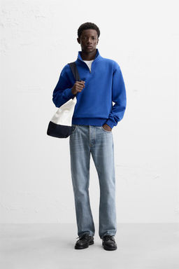 BASIC QUARTER ZIP SWEATSHIRT - Zara фото 35