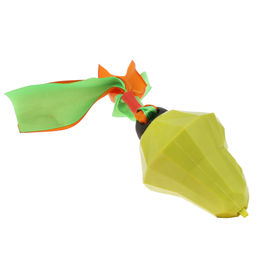 Игрушка для собаки Груша д6,5см h10,5см, резиновая, с пищалкой, с лентами, на картоне, цвета в ассортименте: оранжевый, фисташковый (Китай)