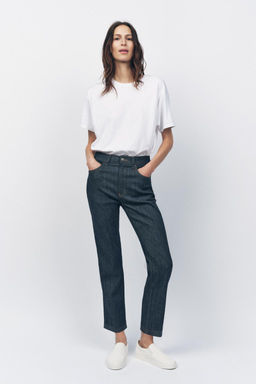 ZW COLLECTION HIGH-WAIST BOOTCUT CROPPED JEANS - Zara фото 12