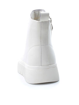 04-YSN2285-2 WHITE Ботинки женские зимние (натуральная и искусственная кожа, шерсть)
