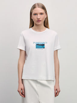 Футболка прямого кроя с принтом / Zarina