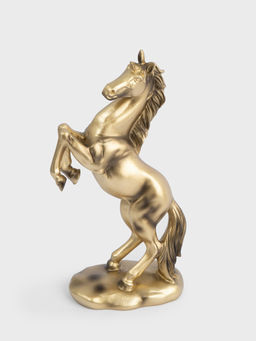 Статуэтка, 25 см, полирезин, золотистая, Конь на дыбах, Horse - Anna lafarg фото 4