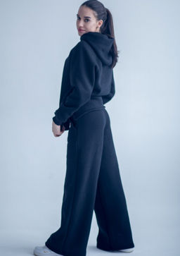 507 Костюм с толстовкой, начес, черный