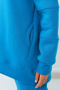 Свитшот Футер 3-х нитка начес  167L17 т.бирюза - Solo mio фото 5