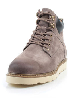05-H50119A-3 GRAY/BROWN Ботинки демисезонные мужские (натуральная кожа, байка)