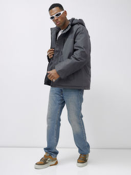 Куртка спортивная мужская зимняя большого размера темно-серого цвета 66613TC - Mtforce фото 14