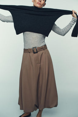 MIDI BALLOON SKIRT WITH BELT - Zara фото 14