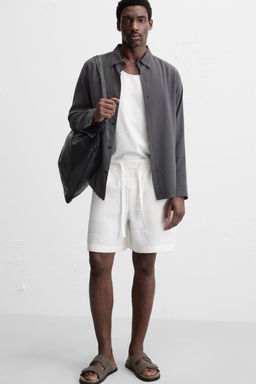 100% LINEN BERMUDA SHORTS - Zara фото 5