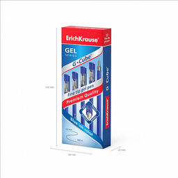 Цена за 12 шт. Ручка гелевая ErichKrause G-Cube® Stick Classic 0.5, цвет чернил черный (в коробке по 12 шт.)  фото 5